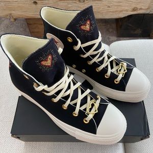 Brand new Converse heart high tops